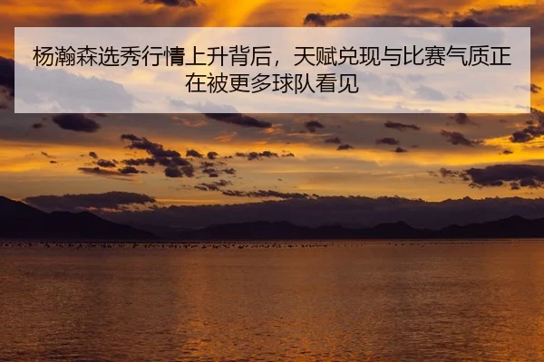 杨瀚森选秀行情上升背后，天赋兑现与比赛气质正在被更多球队看见